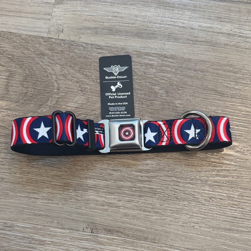 Buckle-Down Patriotic Dog Collar- Medium